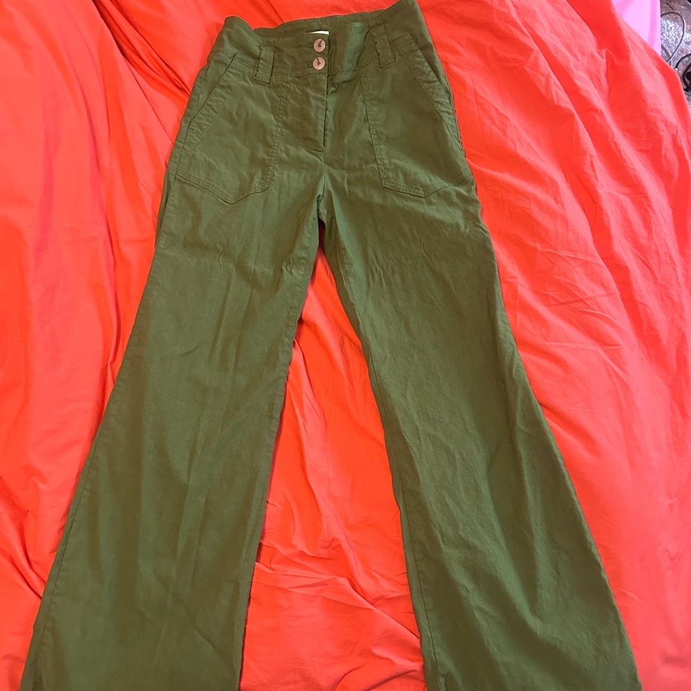 Maeve Anthropologie Green Pants